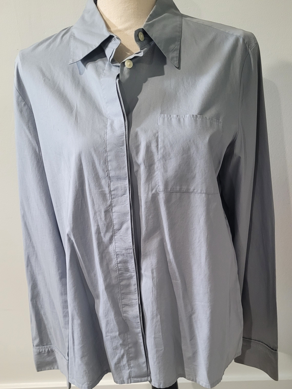 Armani Exchange Light Gray Button-Front Shirt Jacket